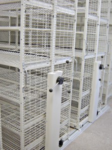 Mobile Storage with Wire Shelving